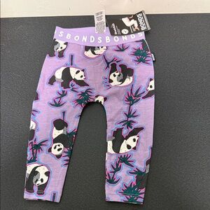 Bonds Kids Leggings with Panda and Bamboo Print